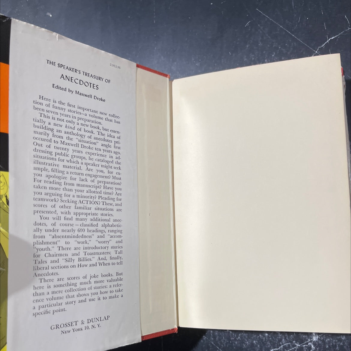 the speaker's treasury of anecdotes book, by maxwell droge, 1948 Hardcover image 4