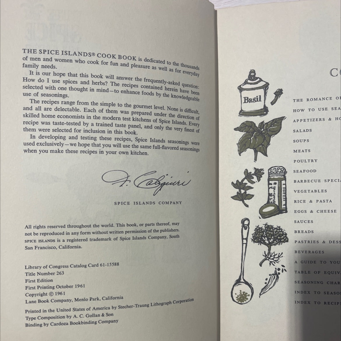 the spice islands cook book book, by the spice islands home economics staff, 1961 Hardcover, Vintage image 3