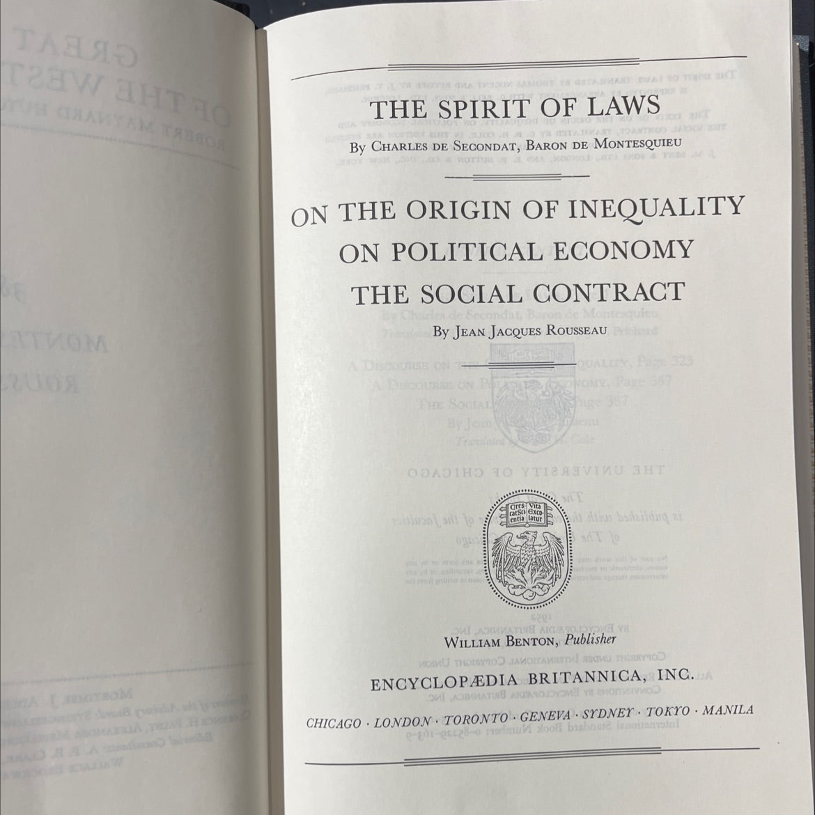 the spirit of laws, on the origin of inequality, on political economy, the social contract book, by charles de image 2