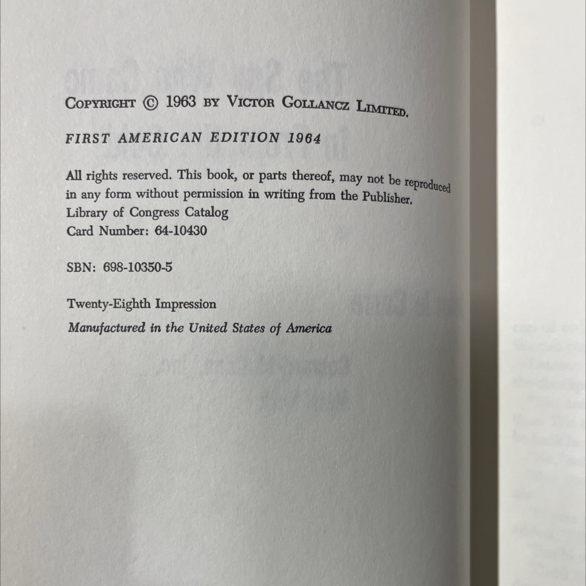 the spy who came in from the cold book, by John le Carré, 1964 Hardcover image 3