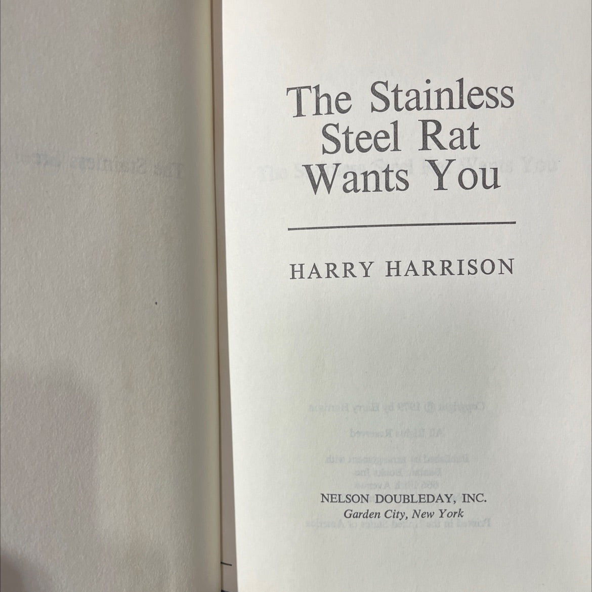the stainless steel rat wants you book, by harry harrison, 1979 Hardcover image 2