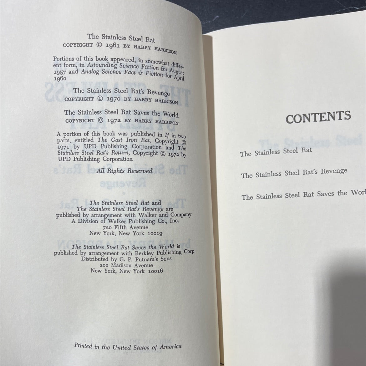 the stainless steel rat book, by harry harrison, 1972 Hardcover image 3
