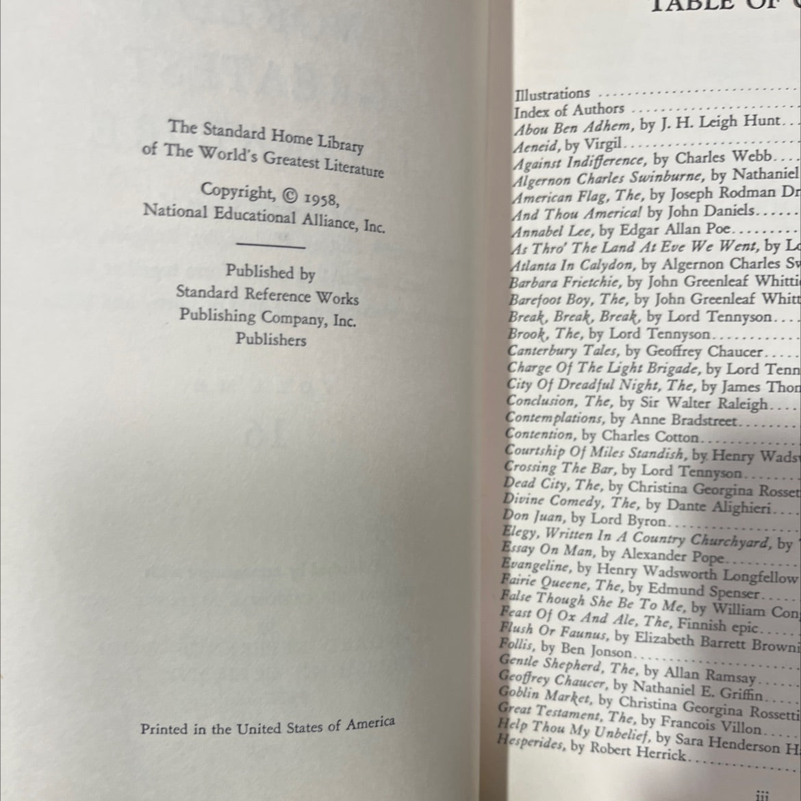 the standard home library of the world's greatest literature book, by unknown, 1958 Hardcover image 3