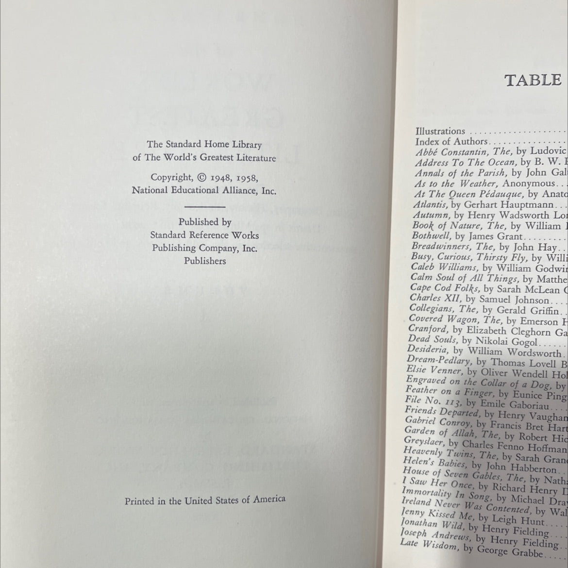 the standard home library of the world's greatest literature book, by unknown, 1958 Hardcover image 3
