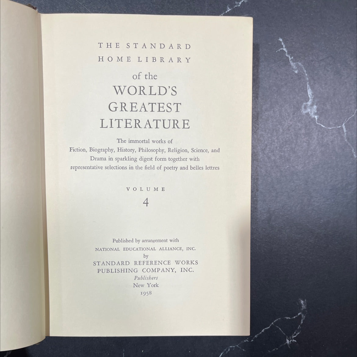 the standard home library of the world's greatest literature book, by unknown, 1958 Hardcover image 2