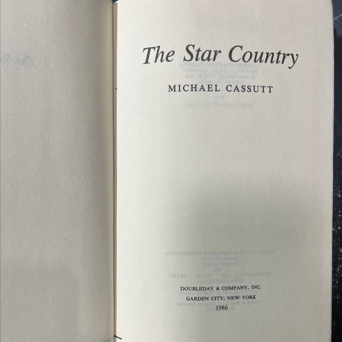 the star country book, by michael cassutt, 1986 Hardcover image 2