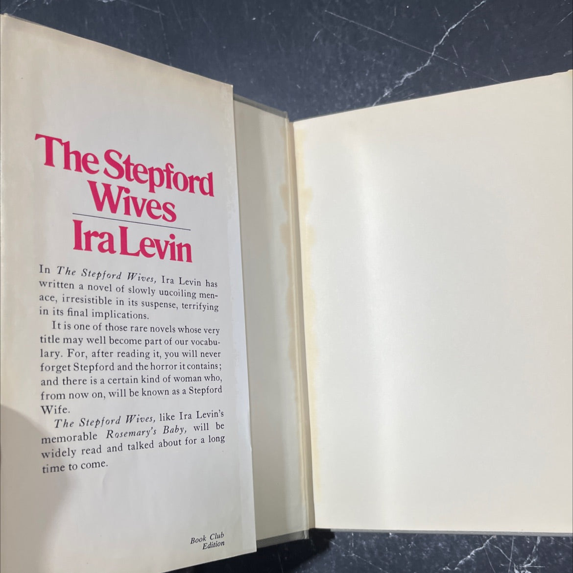 the stepford wives book, by ira levin, 1972 Hardcover image 4