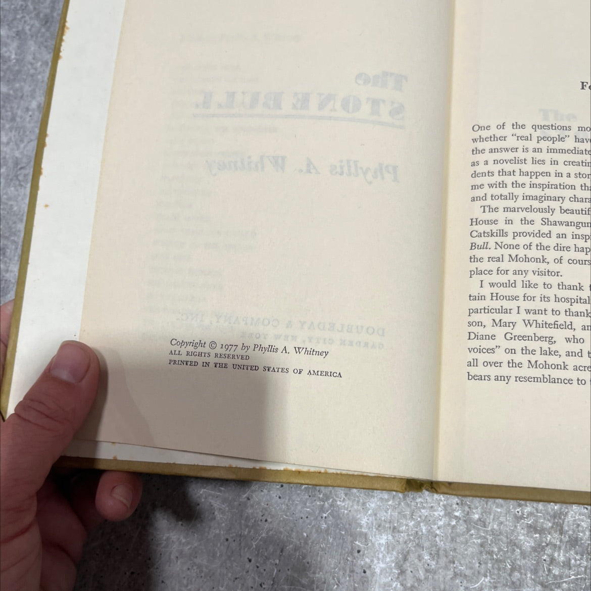 the stone bull book, by Phyllis A. Whitney, 1977 Hardcover image 3