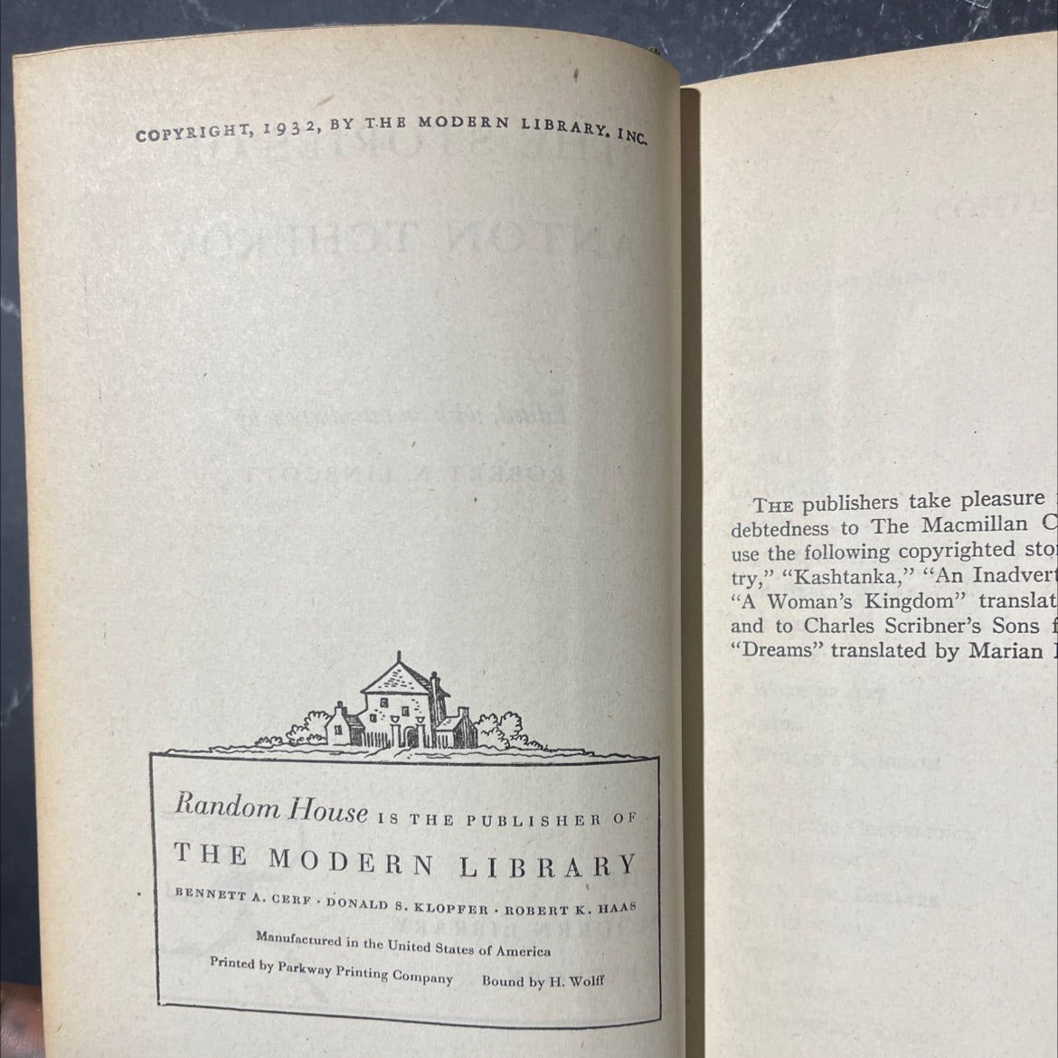 the stories of anton tchekhov book, by anton tchekhov, 1932 Hardcover image 3