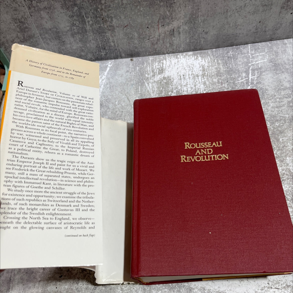 the story of civilization: 10 rousseau and revolution book, by will and ariel durant, 1967 Hardcover image 4