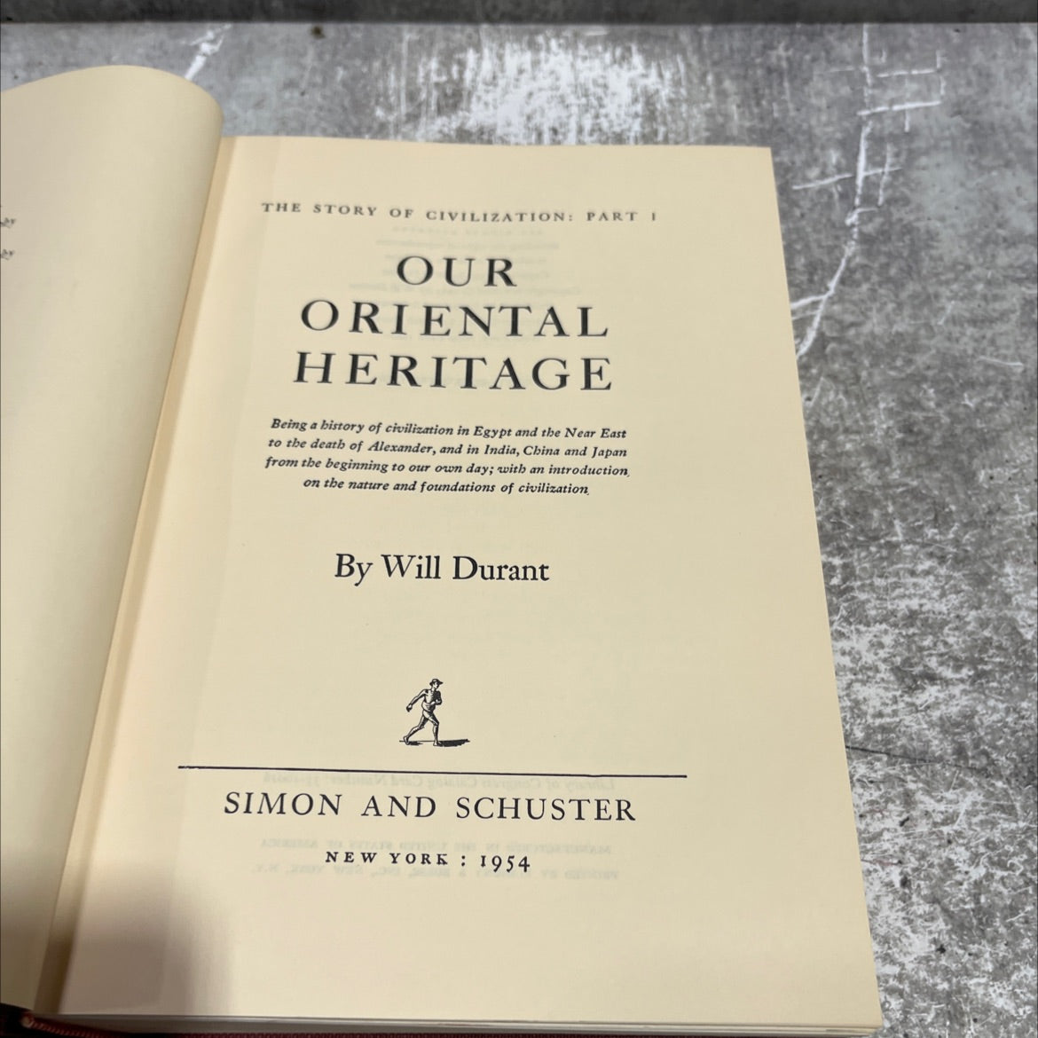 the story of civilization: part i sour oriental heritage book, by will durant, 1963 Hardcover image 2