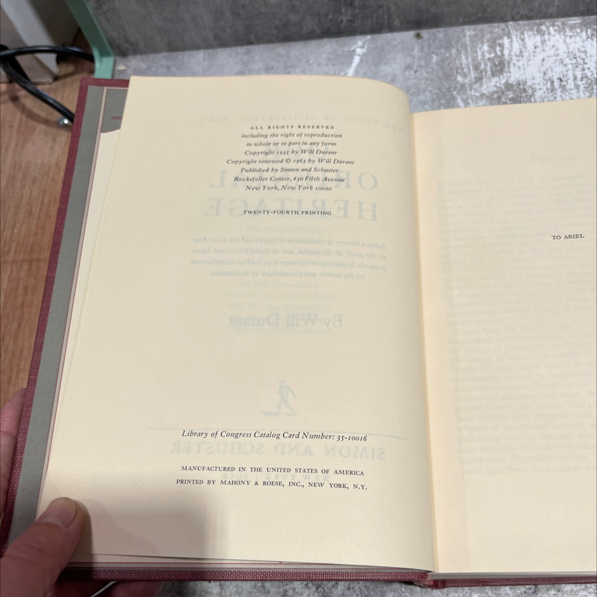 the story of civilization: part i sour oriental heritage book, by will durant, 1963 Hardcover image 3