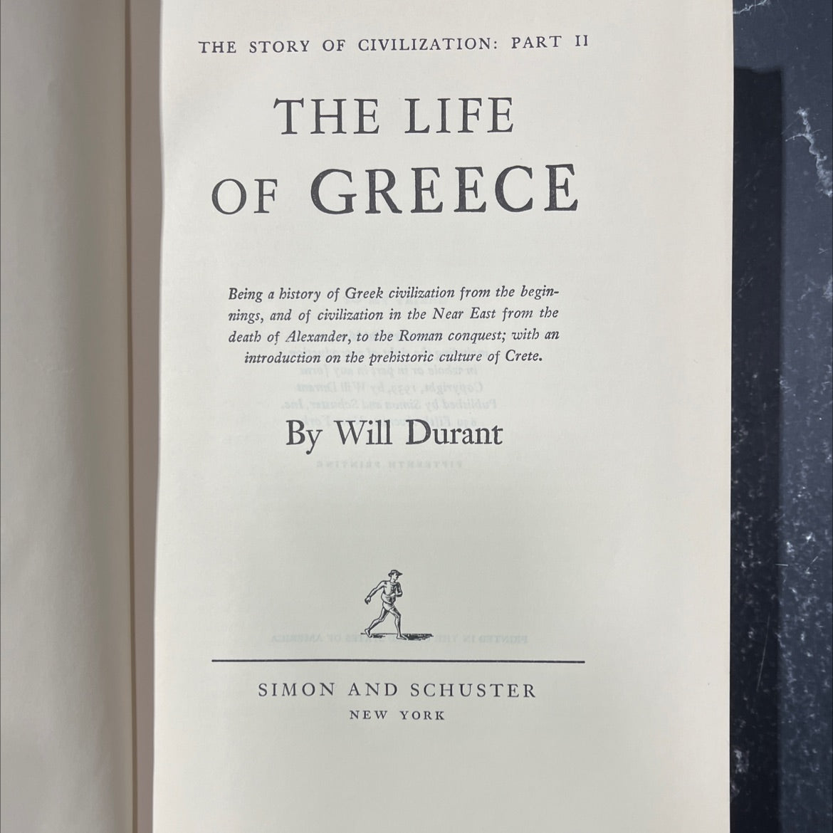 the story of civilization: part ii the life of greece book, by Will Durant, 1939 Hardcover image 2