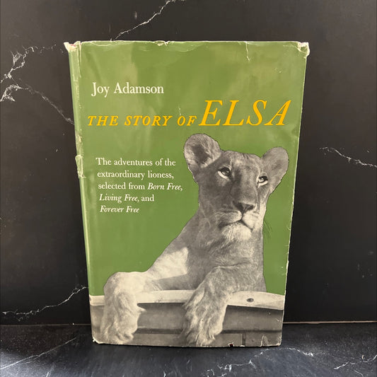 the story of elsa book, by joy adamson, 1966 Hardcover image 1
