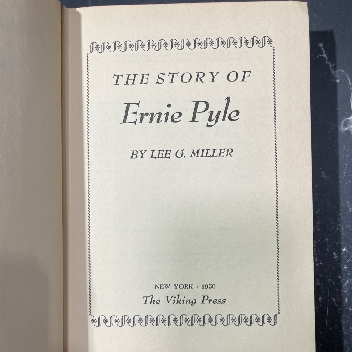 the story of ernie pyle book, by lee g. miller, 1950 Hardcover image 2