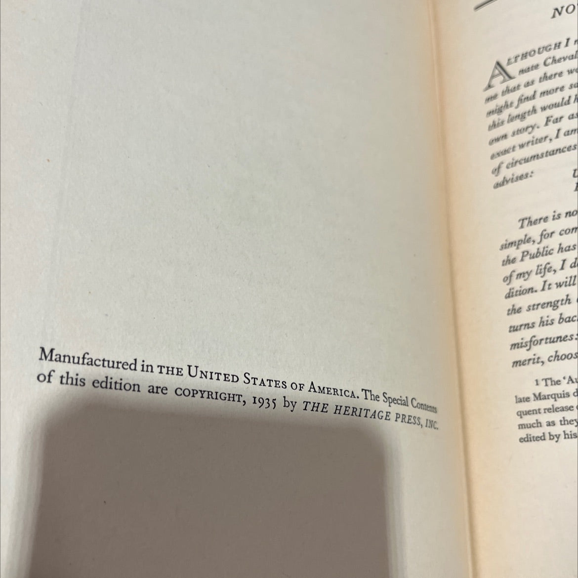 the story of manon lescaut and the chevalier des grieux book, by abbé prévost d'exiles, 1935 Hardcover image 3