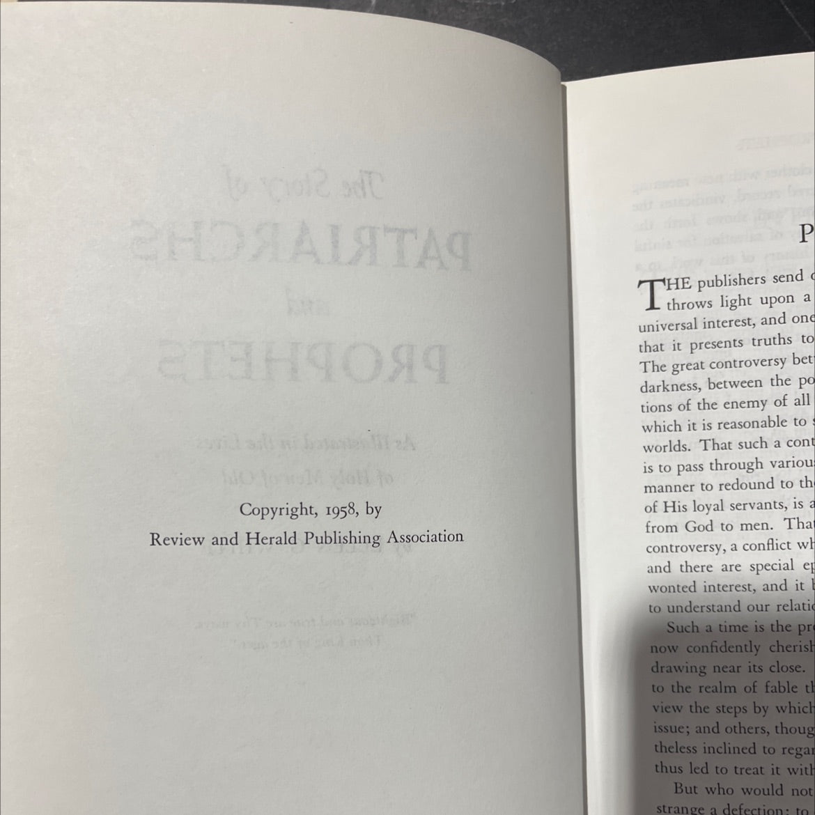 the story of patriarchs and prophets as illustrated in the lives of holy men of old book, by ellen g. white, 1958 image 3