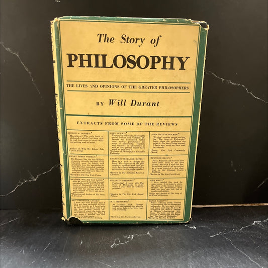 the story of philosophy the lives and opinions of the greater philosophers book, by will durant, 1927 Hardcover image 1