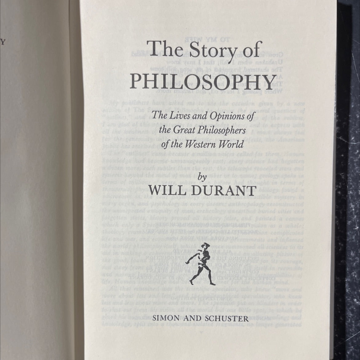 the story of philosophy book, by will durant, 1961 Hardcover image 2