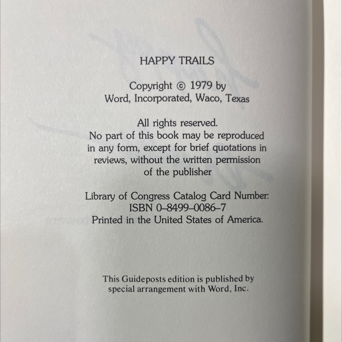 the story of roy rogers and dale evans happy trails book, by carlton stowers, 1979 Hardcover image 3