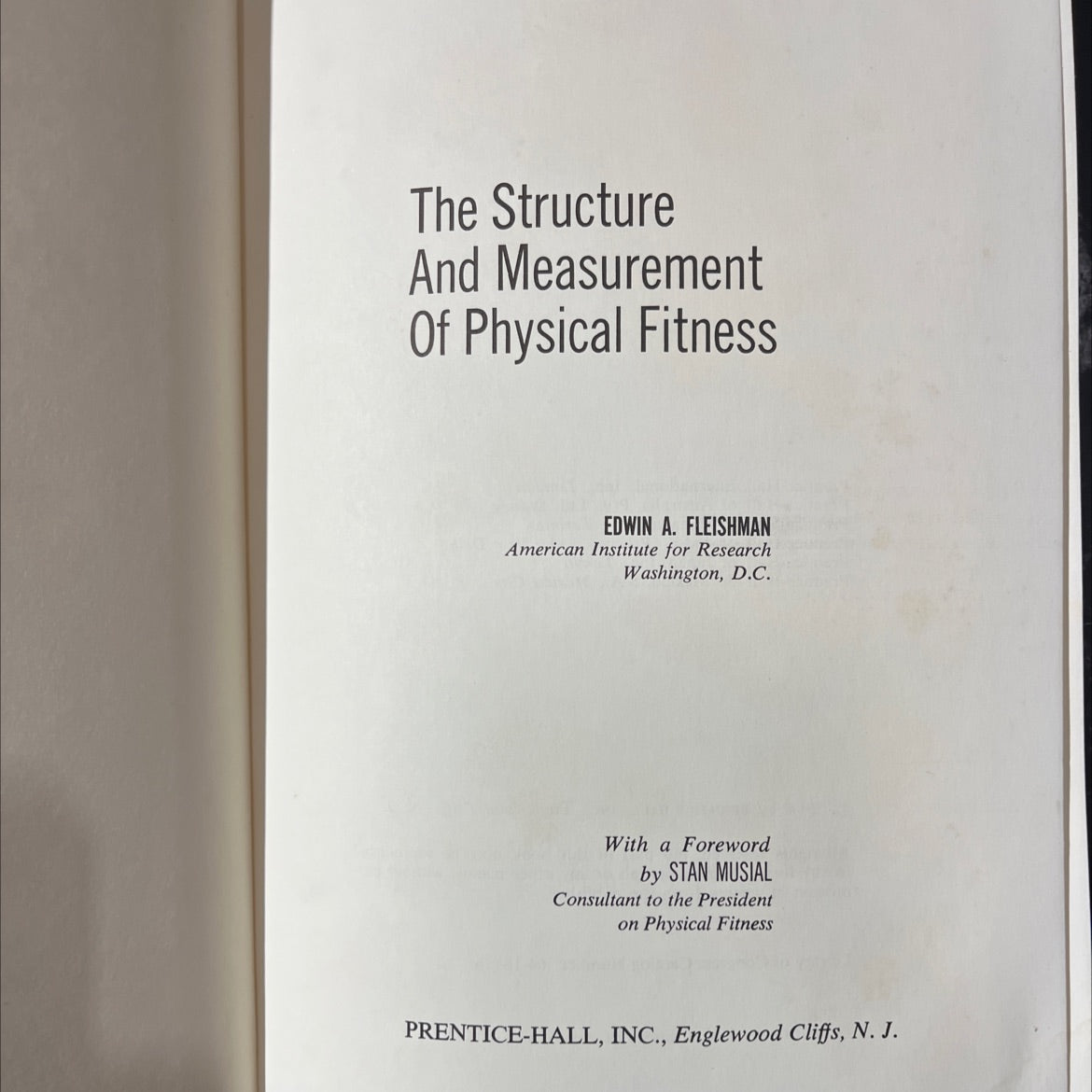 the structure and measurement of physical fitness book, by edwin a. fleishman, 1964 Hardcover image 2