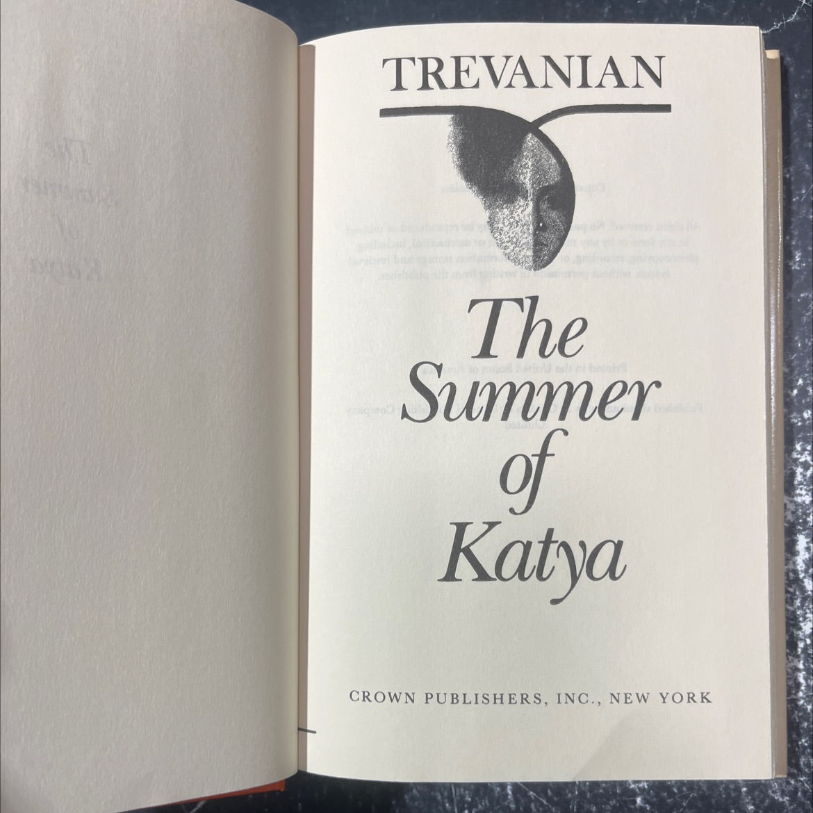 the summer of katya book, by trevanian, 1983 Hardcover image 2