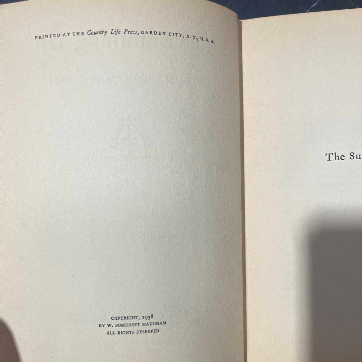 the summing up book, by w. somerset maugham, 1938 Hardcover image 3