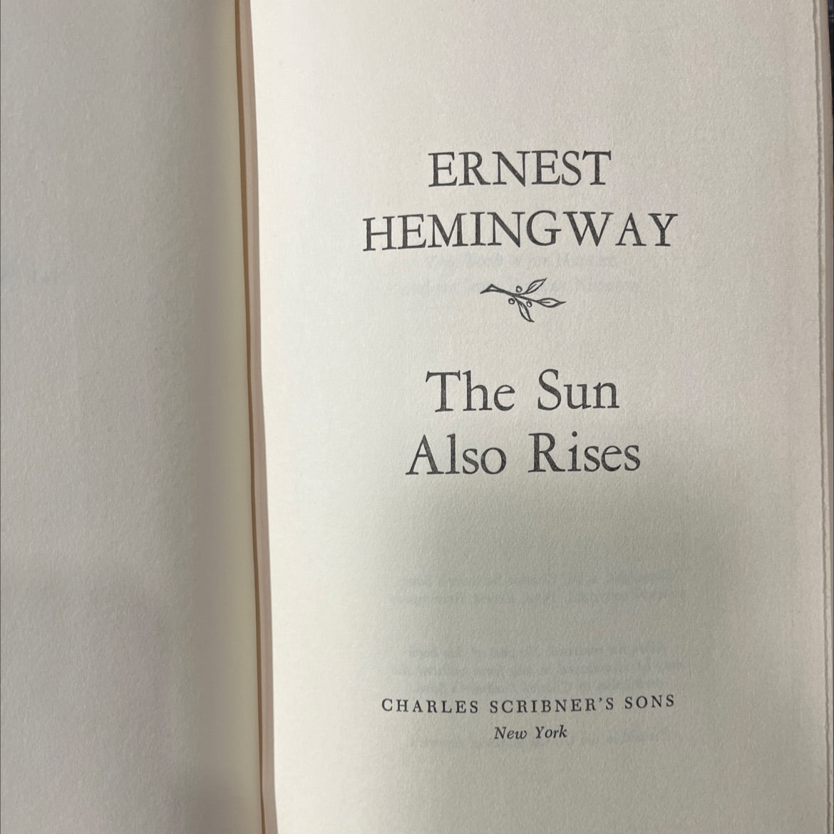 the sun also rises book, by ernest hemingway, 1954 Hardcover image 2