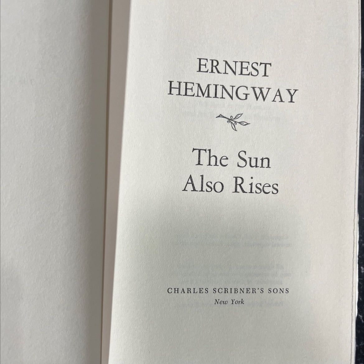 the sun also rises book, by ernest hemingway, 1954 Hardcover image 2