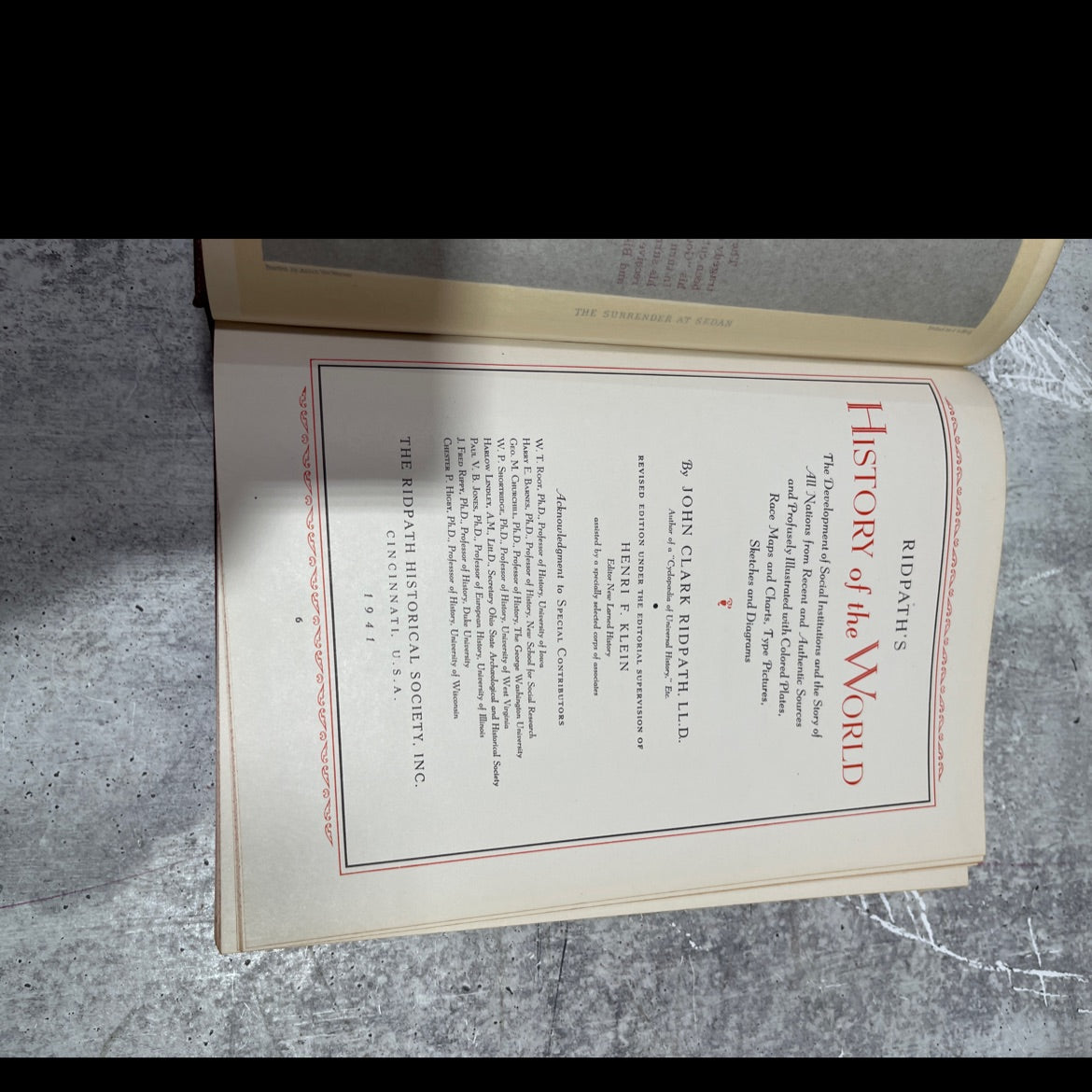 the surrender at sedan book, by john clark ridpath, 1941 Hardcover image 2