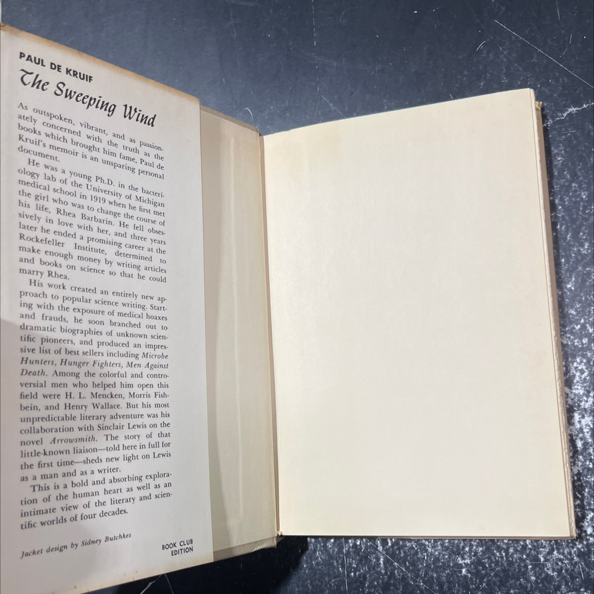 the sweeping wind a memoir book, by paul de kruif, 1962 Hardcover image 4