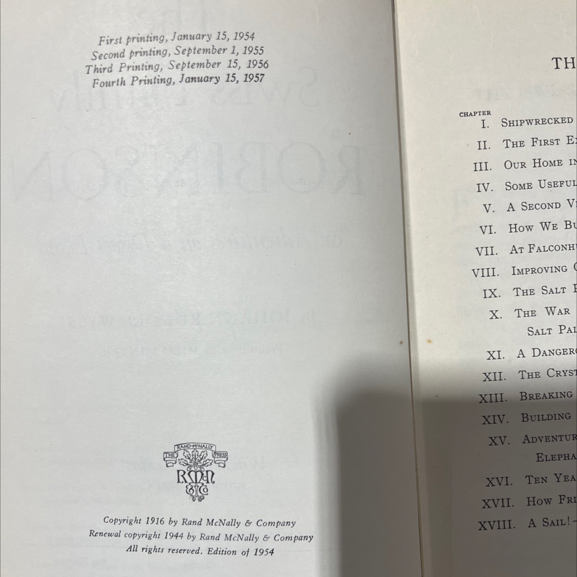 the swiss family robinson or adventures on a desert island book, by johann rudolf wyss, 1957 Hardcover image 3