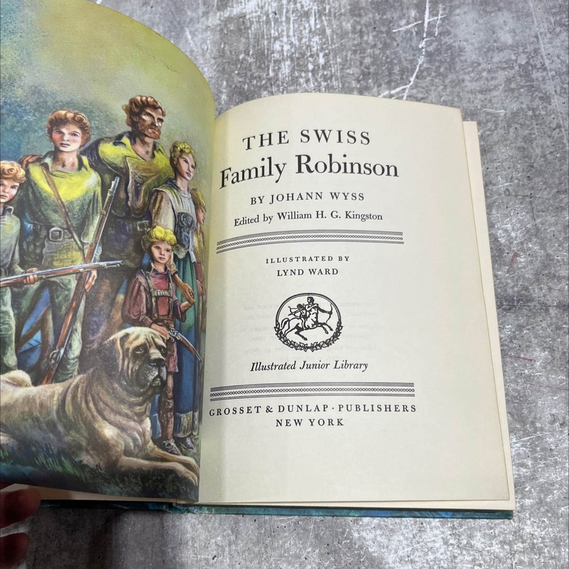 the swiss family robinson book, by johann wyss, 1949 Hardcover image 2