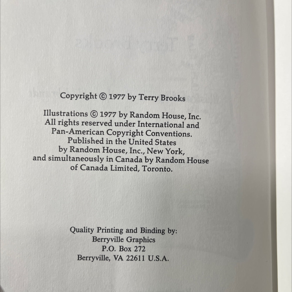 the sword of shannara book, by terry brooks, 1977 Hardcover image 3