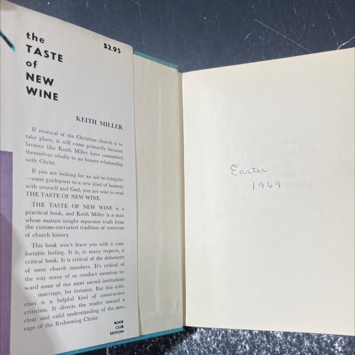 the taste of new wine book, by keith miller, 1966 Hardcover image 4