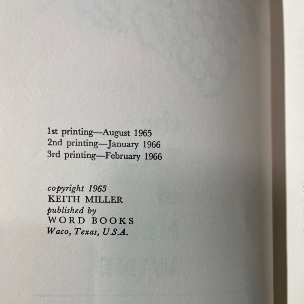 the taste of new wine book, by keith miller, 1966 Hardcover image 3