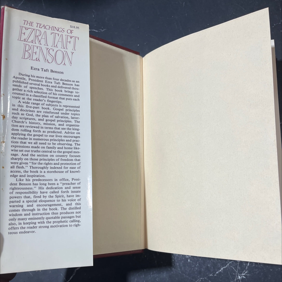 the teachings of ezra taft benson book, by Ezra Taft Benson, 1988 Hardcover image 4