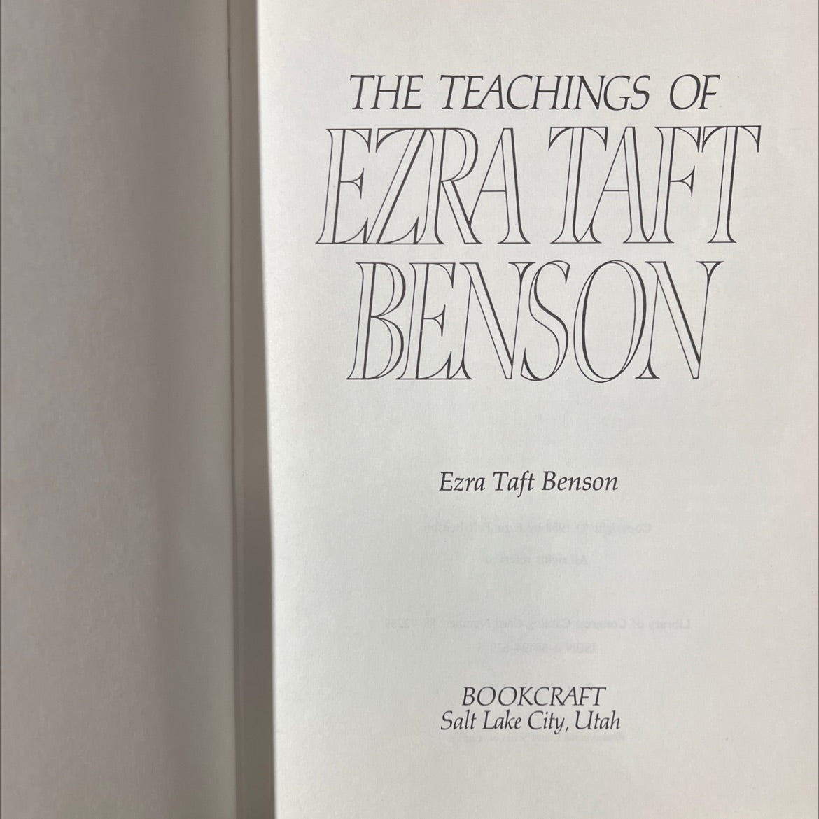 the teachings of ezra taft benson book, by Ezra Taft Benson, 1988 Hardcover image 2
