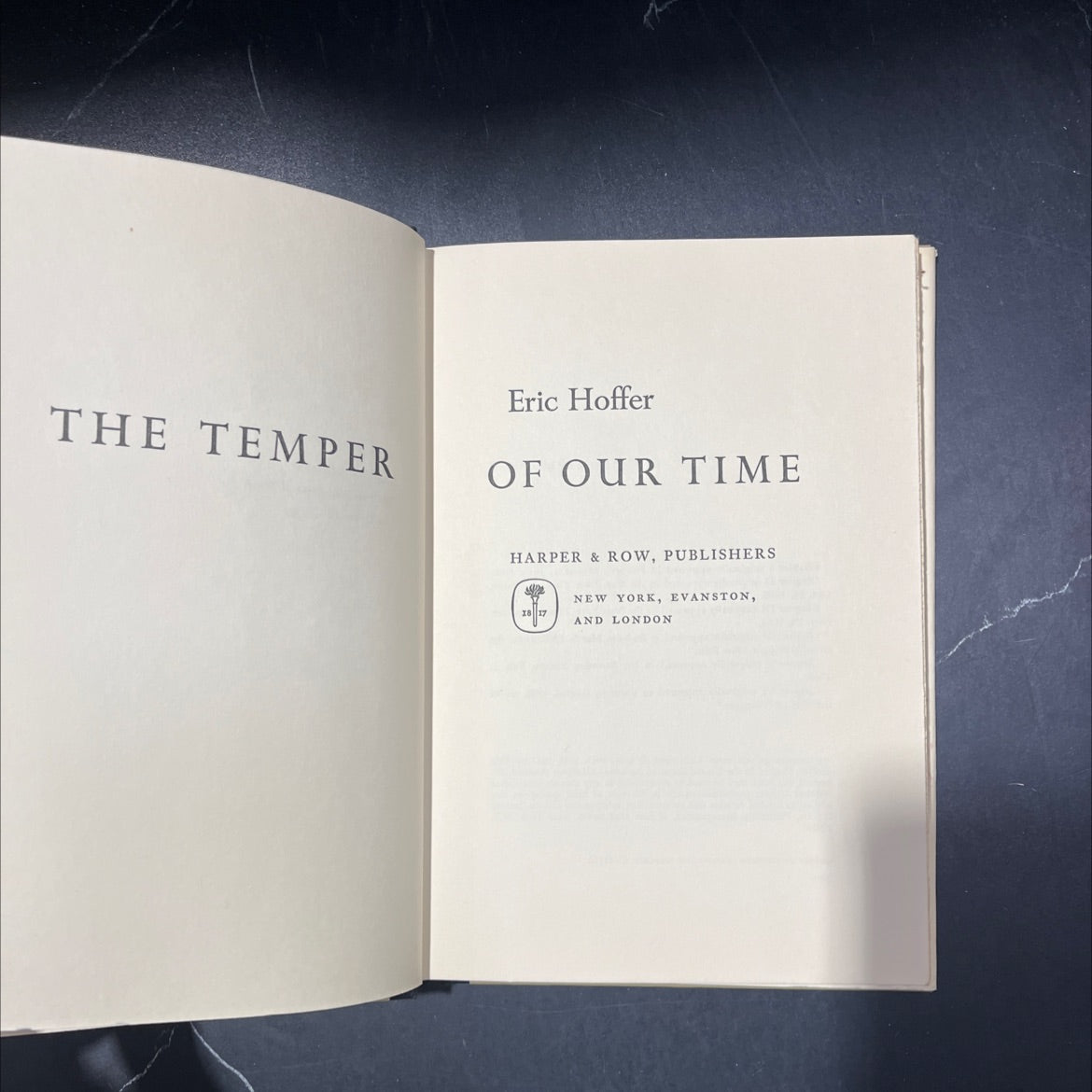 the temper of our time book, by Eric Hoffer, 1967 Hardcover image 2