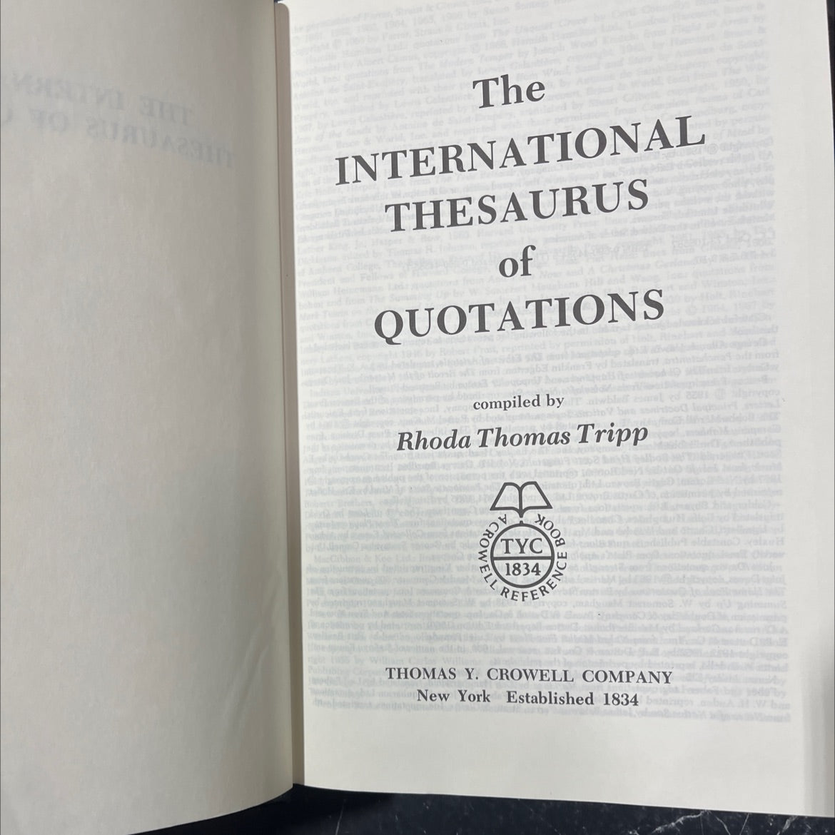 the temper book, by rhoda thomas tripp, 1970 Hardcover image 2