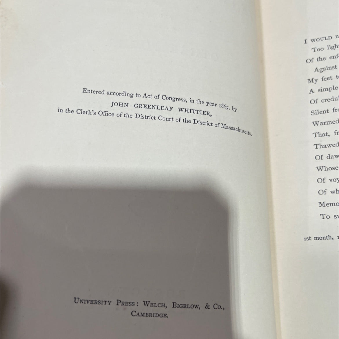 the tent on the beach and other poems book, by john greenleaf whittier, 1867 Hardcover image 3