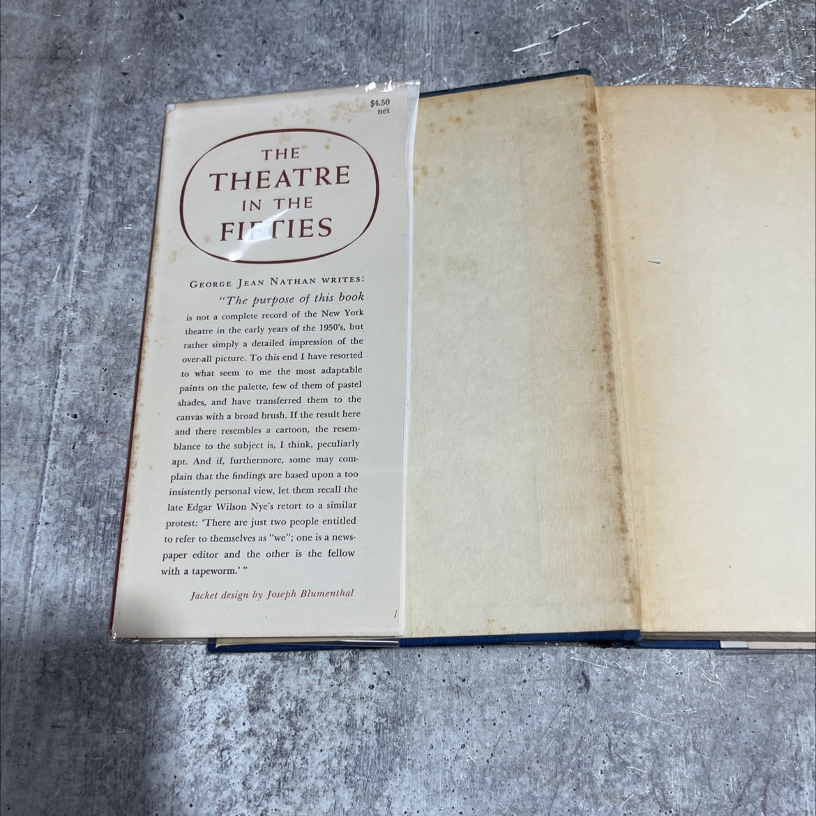 the theatre in the fifties book, by george jean nathan, 1953 Hardcover image 4