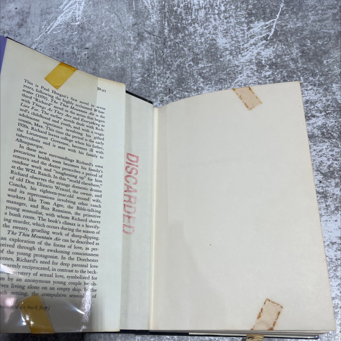 the thin mountain air book, by Paul Horgan, 1977 Hardcover image 4