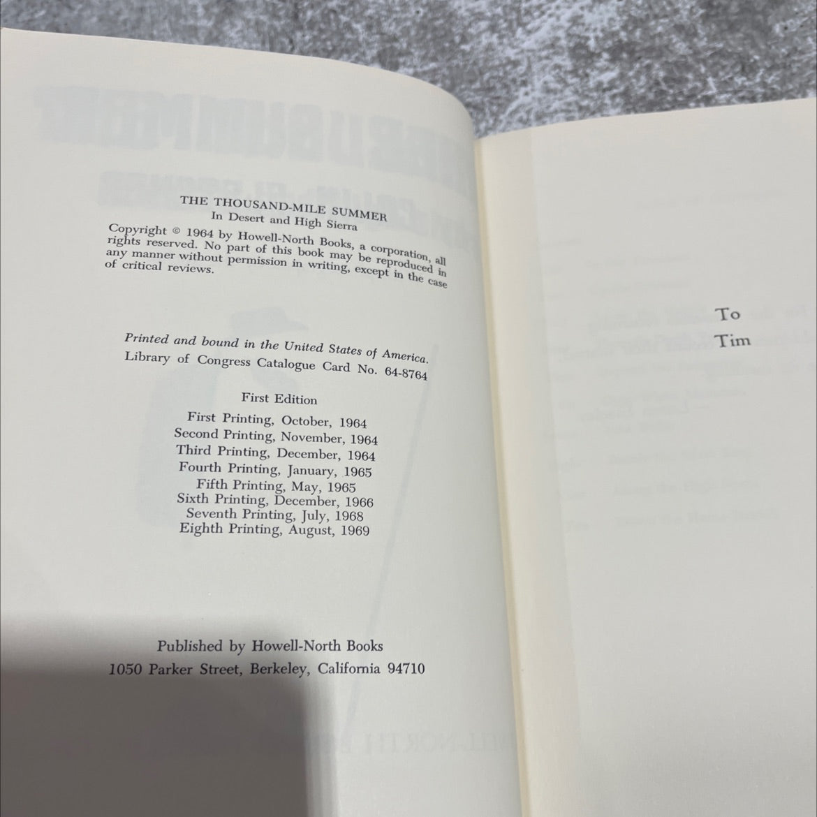 the thousand mile summer in desert and high sierra book, by colin fletcher, 1964 Hardcover image 3