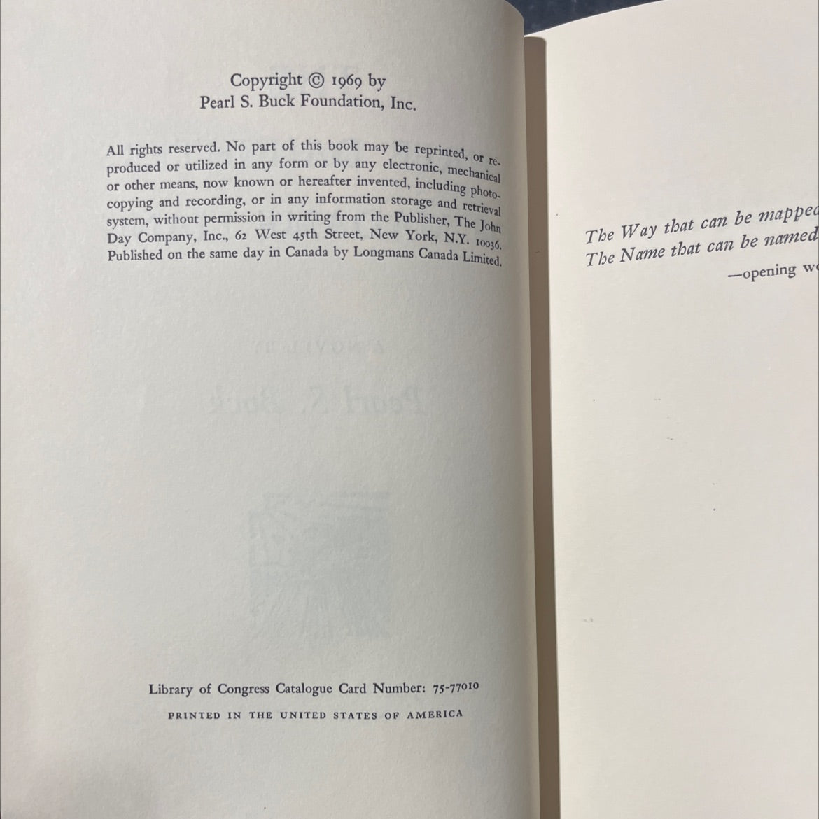 the three daughters of madame liang book, by Pearl S. Buck, 1969 Hardcover image 3