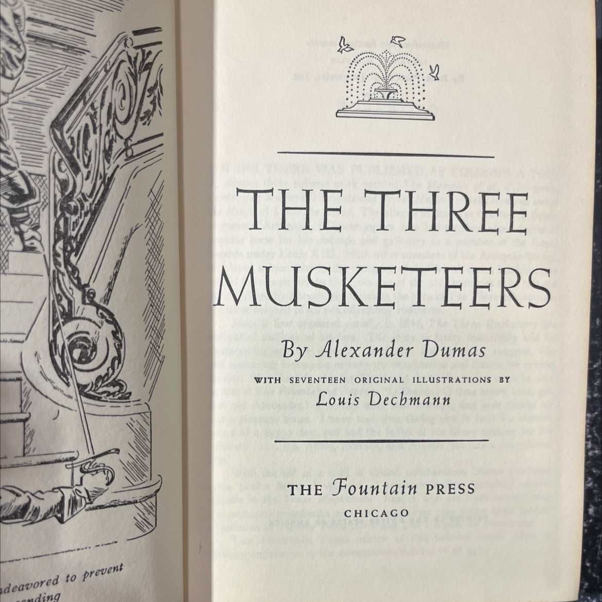 the three musketeers book, by alexander dumas, 1949 Hardcover image 2