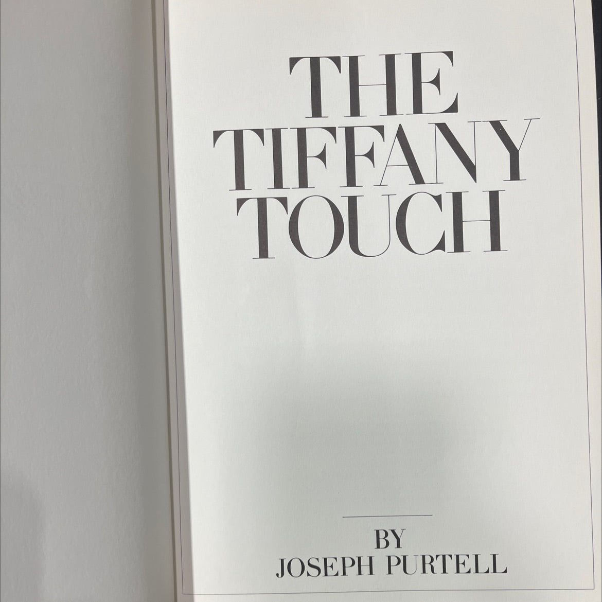 the tiffany touch book, by joseph purtell, 1971 Hardcover image 2
