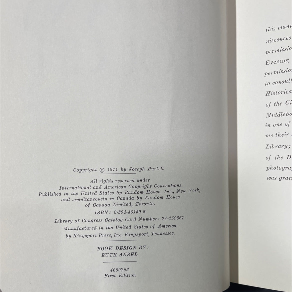 the tiffany touch book, by joseph purtell, 1971 Hardcover image 3