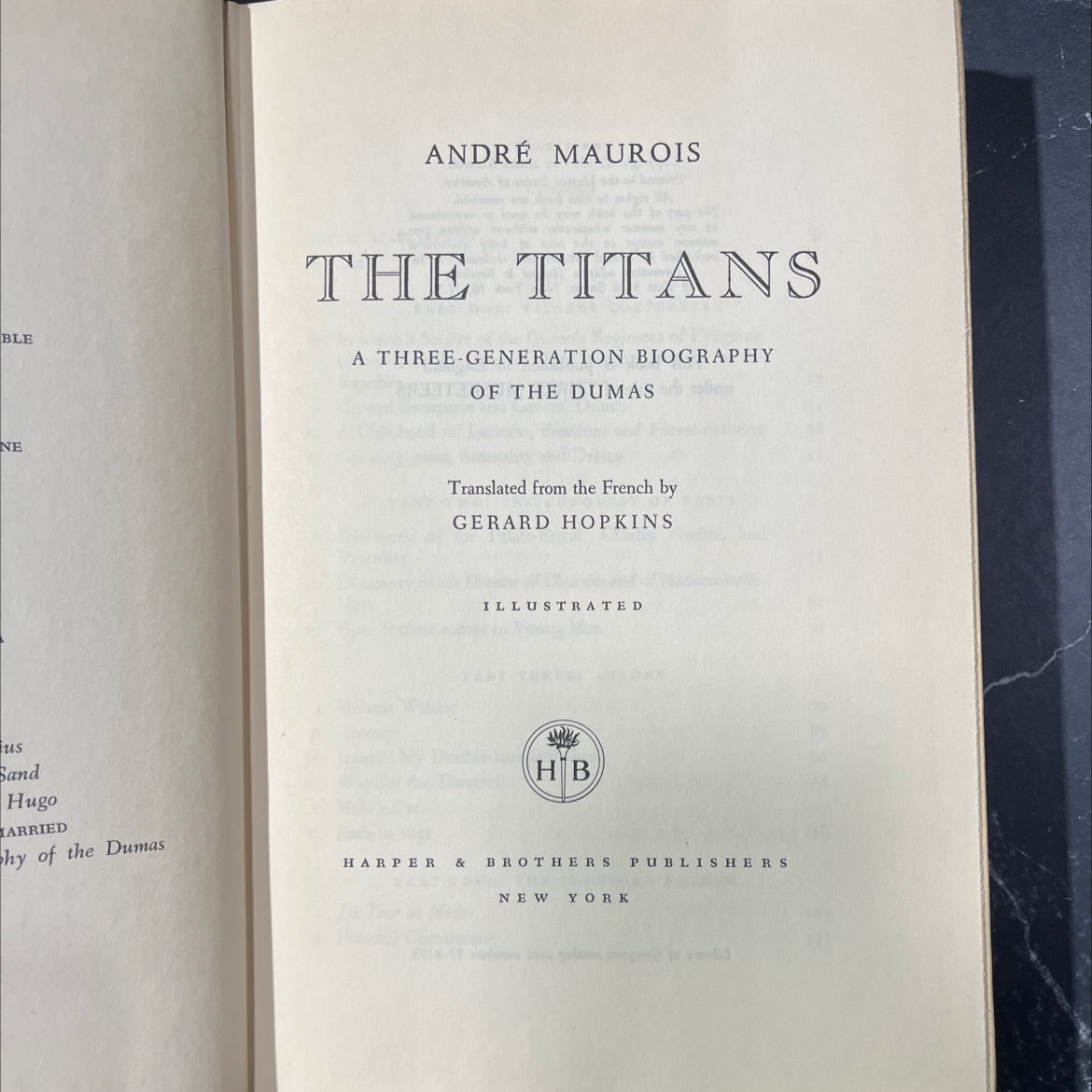 the titans a three-generation biography of the dumas book, by andré maurois, 1957 Hardcover image 2