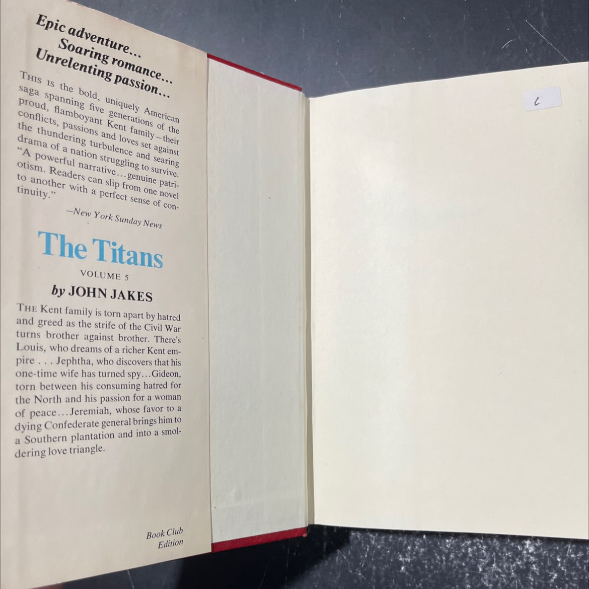 the titans book, by john jakes, 1976 Hardcover image 4